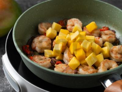 Keptos krevetės su mangais Žingsnis 6