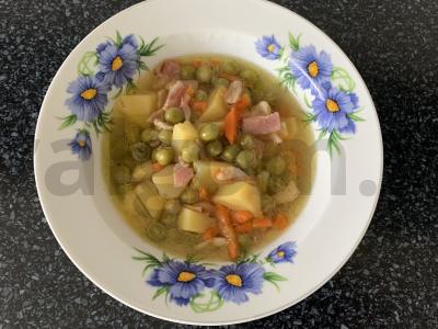 Sriuba su šonine ir žirniais pietums Žingsnis 9