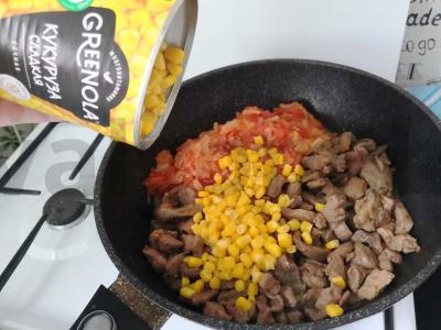 Makaronai su kalakutiena ir daržovėmis „Saulutė“ Žingsnis 3