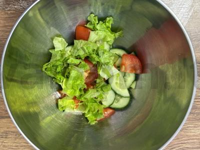 Vegetariškas salotas su kuskusu ir daržovėmis Žingsnis 6