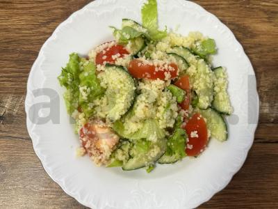 Vegetariškas salotas su kuskusu ir daržovėmis Žingsnis 10