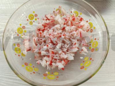 Užkandis ant krekerių „Krabų“ Žingsnis 2