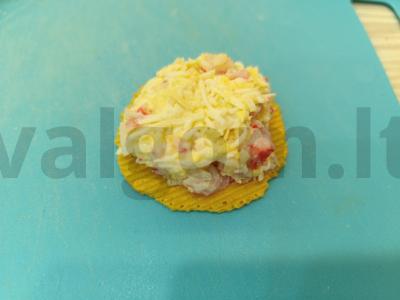 Užkandis ant krekerių „Krabų“ Žingsnis 6