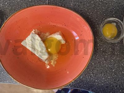 Adžarų hachapuri iš varškės tešlos Žingsnis 1