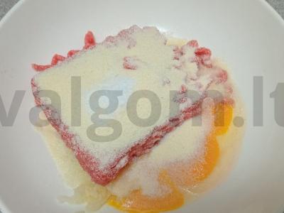 Koteliai iš jautienos faršo su tarallini džiūvėsėliais ir itališkais prieskoniais Žingsnis 4