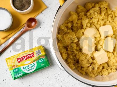 Bulvių košė su kiaušiniu be pieno Žingsnis 2