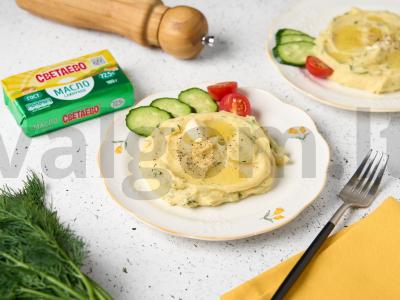 Bulvių košė su kiaušiniu be pieno pagrindine nuotrauka