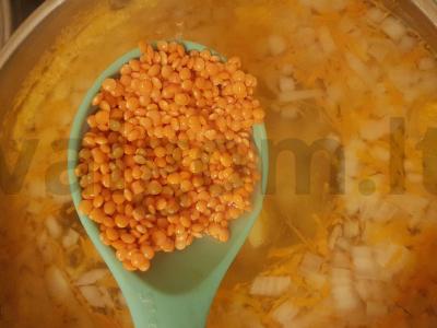 Lengvas sūrio sriuba su lęšiais Žingsnis 4