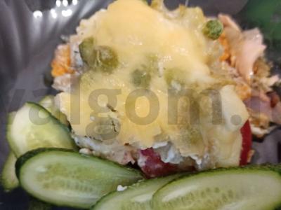 Lašiša su daržovėmis, kepta orkaitėje pagrindine nuotrauka