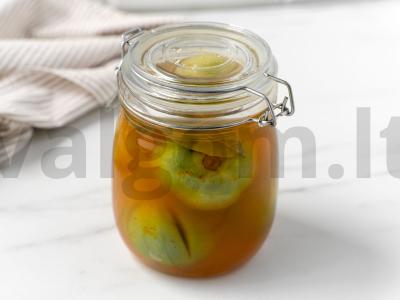 Marinuoti žali pomidorai puode Žingsnis 7