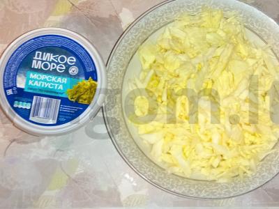 Salotas „Kopūstų duetas“ Žingsnis 1