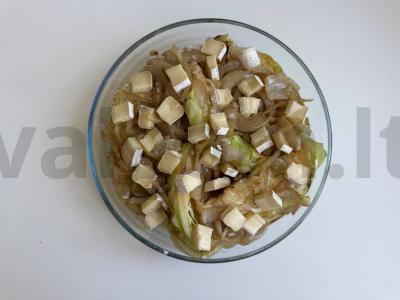 Kopūstai sūrio padaže Žingsnis 3