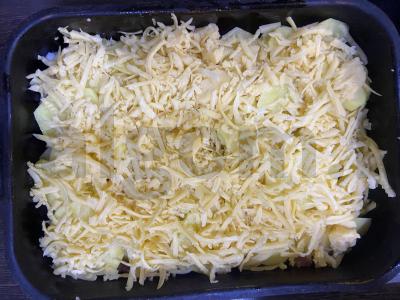 Bulvės su naminiu faršu, keptos po sūrio-majonezo padažu Žingsnis 5