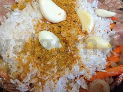 Plovas su vištienos širdelėmis Žingsnis 8