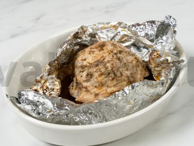 Kiaulienos kumpis su tkhemali folijoje Žingsnis 11