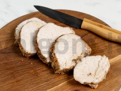 Kiaulienos kumpis su tkhemali folijoje Žingsnis 13