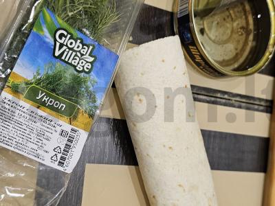 Lavašas su šprotų ir skramblo Žingsnis 5