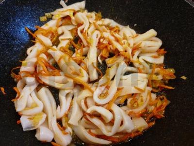 Kalmarai su daržovėmis Žingsnis 6