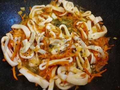 Kalmarai su daržovėmis Žingsnis 7