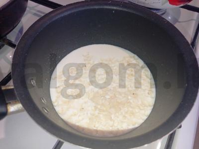 Ryžių dribsnių košė su sutrinta avietėmis Žingsnis 2