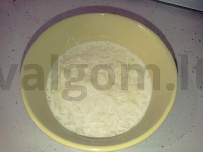 Ryžių dribsnių košė su sutrinta avietėmis Žingsnis 3