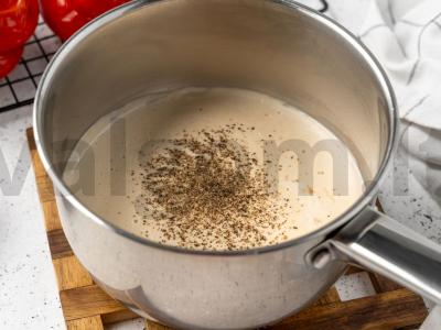 Kepti pipirai su „Trijų sūrių“ padažu Žingsnis 6