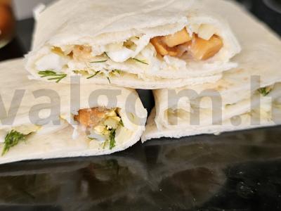 Lavašas su marinuotais grybais Žingsnis 6