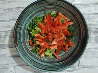 Sultingas salotas su daržovėmis ir parmezanu Žingsnis 2