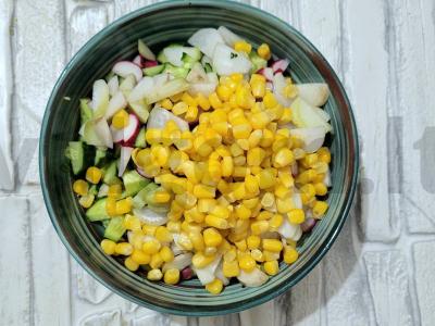 Sultingas salotas su daržovėmis ir parmezanu Žingsnis 6