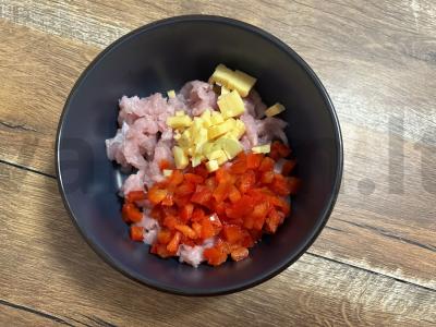 Kalakutų keksiukai su daržovėmis vaikams Žingsnis 3