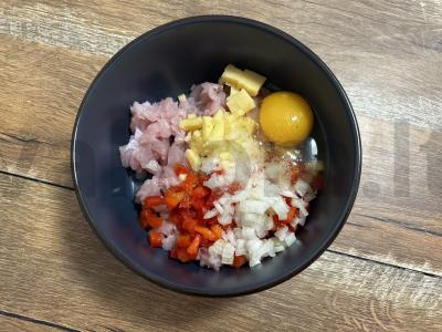 Kalakutų keksiukai su daržovėmis vaikams Žingsnis 6