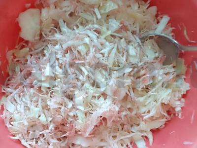 Kopūstų pyragas „Kiškio svajonė“ Žingsnis 1