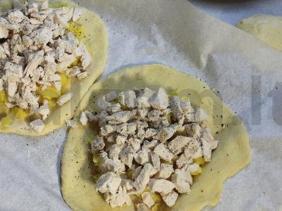 Šventinis vištienos pyragas su grybais ir šonine Žingsnis 20