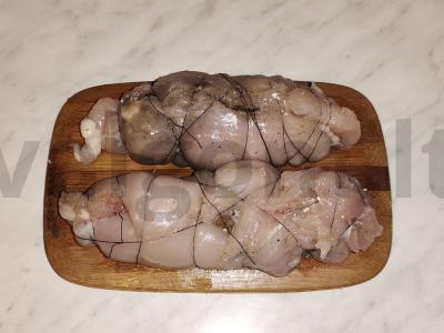 Vištienos ritinėliai su varške ir miško grybais Žingsnis 6