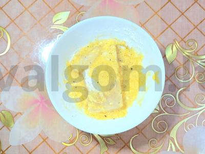 Švelniausia menkės filė tešloje kepta keptuvėje Žingsnis 3