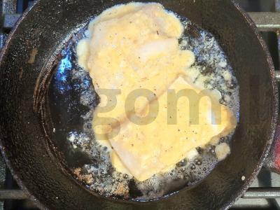 Švelniausia menkės filė tešloje kepta keptuvėje Žingsnis 4