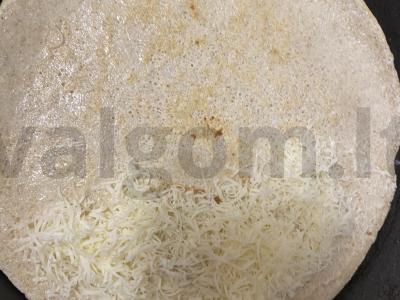 Avižų blynas su dešra ir paprika Žingsnis 5