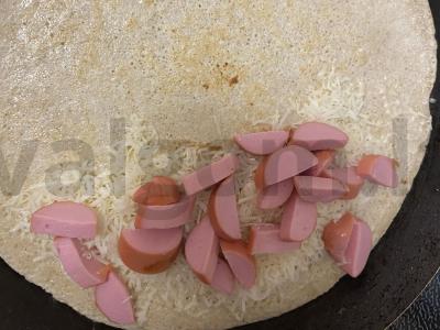 Avižų blynas su dešra ir paprika Žingsnis 6