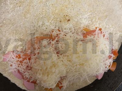 Avižų blynas su dešra ir paprika Žingsnis 9