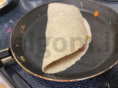 Avižų blynas su dešra ir paprika Žingsnis 10