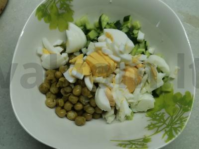 Žirnių ir bulvių salotas Žingsnis 2