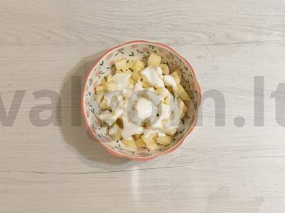 Vaisių salotos su šokoladu ir jogurtu Žingsnis 3