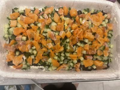 Sushi tortas su raudona žuvimi Žingsnis 6