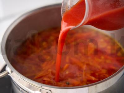 Vegetariškas boršas su pupelėmis Žingsnis 9