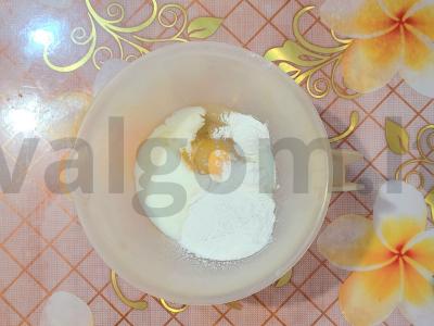 Sotūs ryžių blynai su avietėmis ant acidofilino Žingsnis 1