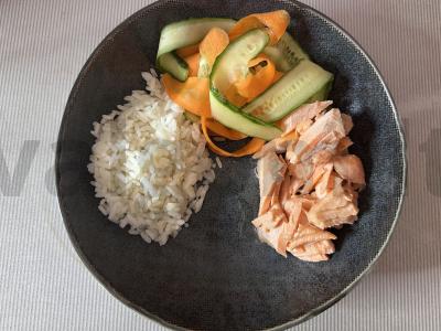 Poke dubuo su pupelėmis ir raudona žuvimi Žingsnis 4