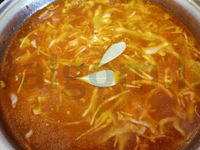 Šči su mėsa ir raugintais kopūstais pietums Žingsnis 13