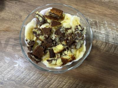 Švelnus biskvito ir varškės desertas per 5 minutes Žingsnis 5