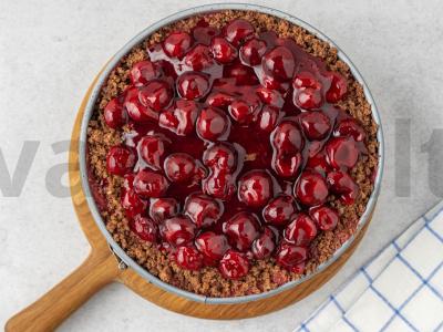 Vegetariškas šokoladinis vyšnių tortas Žingsnis 8