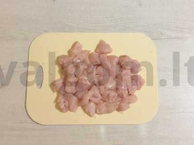 Troškintas mėsa su daržovėmis ir grietine Žingsnis 1